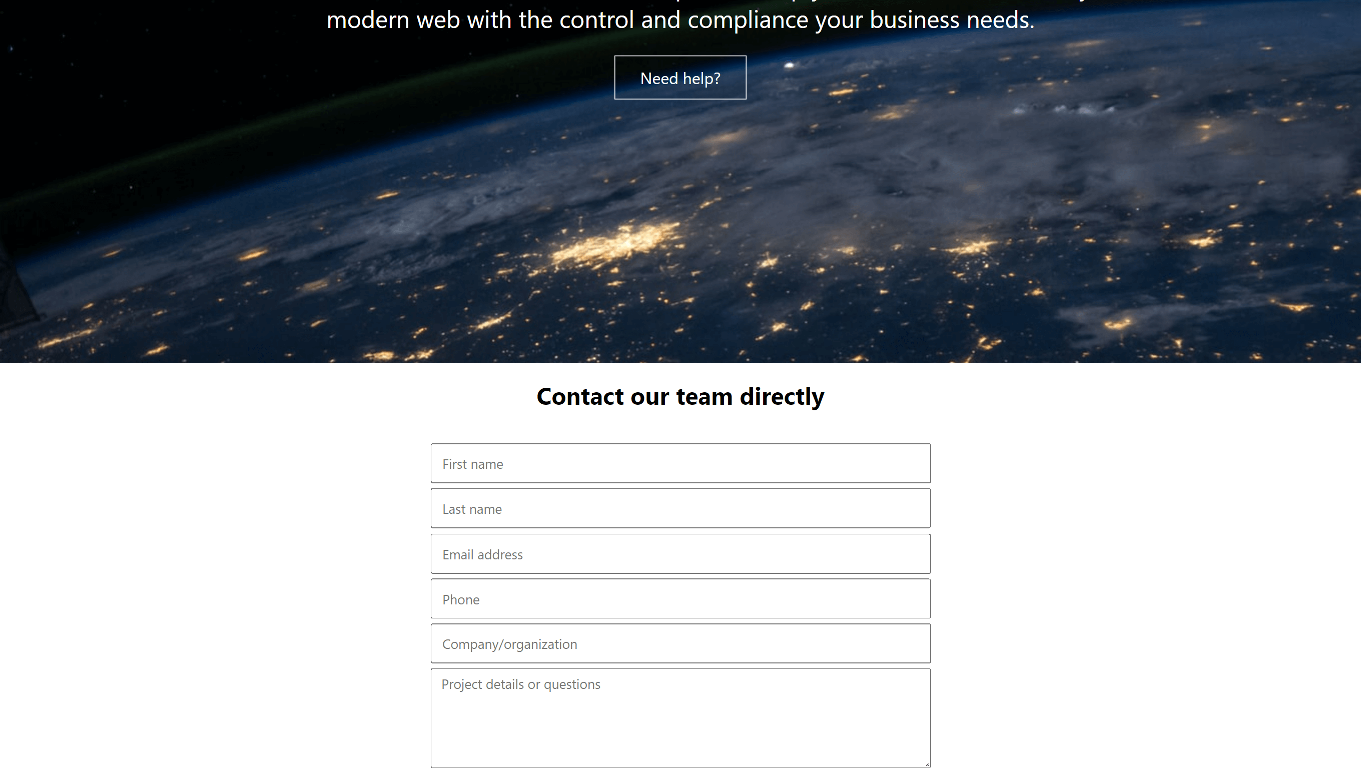 hostque hosting website contact form