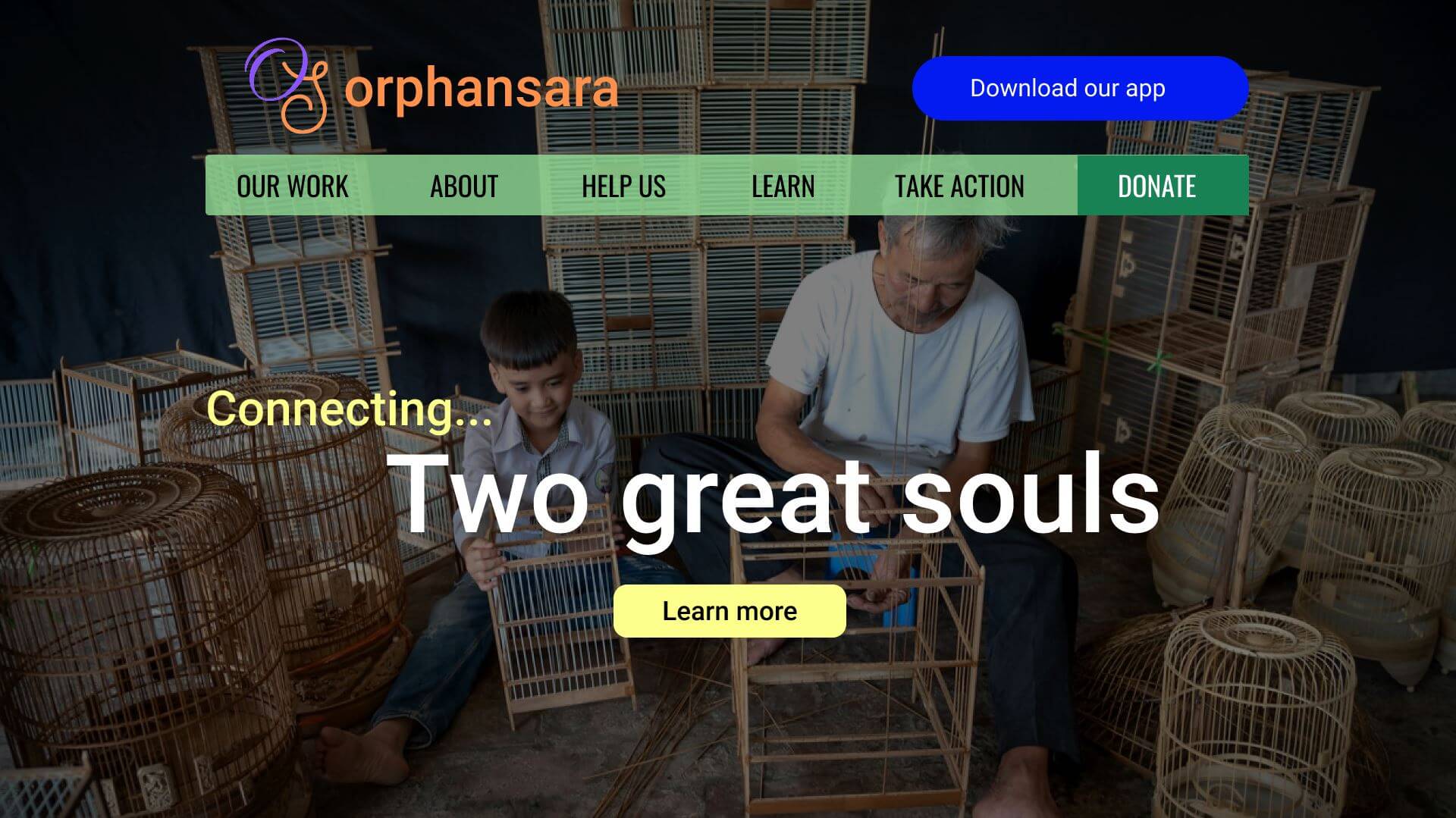 orphansara non profit website mockup by aashish panthi